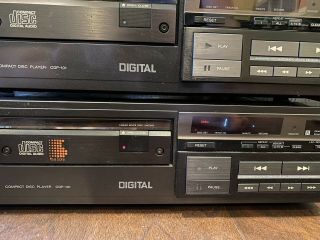 Very Rare Sony CDP - 101 First CD Player x 2 Set 6