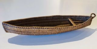 Rare Salish Model Canoe Purchased In 1887 - Level Of Workman