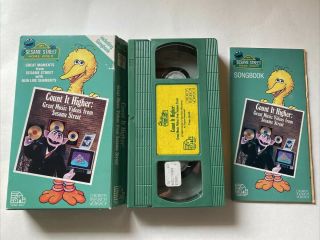 Sesame Street - Count It Higher With Song Book Rare Vhtf Vhs Video