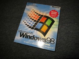 Microsoft Windows 98 Upgrade Second Edition Rare Big Box Pc