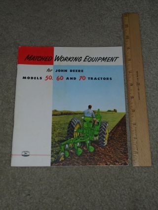 Very Rare 1954 John Deere Models 50,  60 And 70 68 - Page Brochure Wow