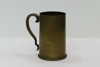 Antique Brass Military Trench Art Mug Shell Case