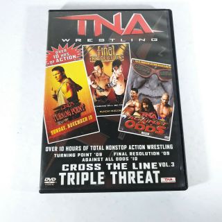 Tna Cross The Line Vol.  3 Triple Threat 3 - Disc Dvd Turning Point Final Rare Wwe