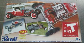 Hot Rod Ford T By Monogram/revell Very Rare Old Stock 1/8 Th Scale Model Kit