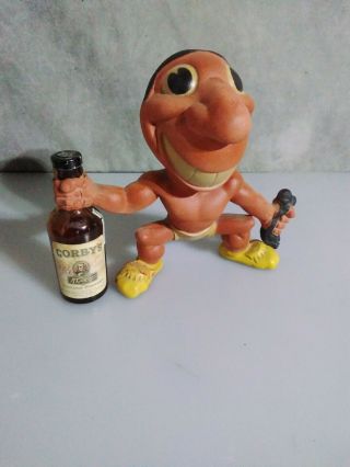 Rare 40s - 50s Cleveland Indians Mascot Chief Wahoo Toy By Rempel Corbys Whiskey