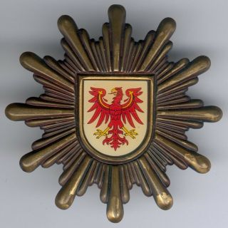 German Police/land Brandenburg Old Cap Badge,  Rare,  I/ii