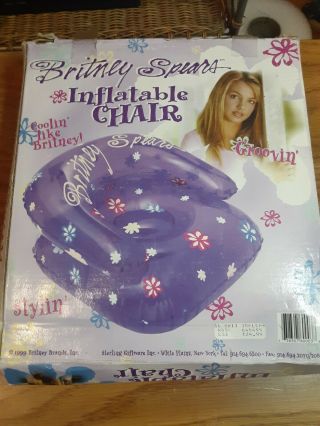 Very Rare,  Britney Spears Inflatable Chair,  1999,  Sterling Giftware Inc.
