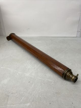 Antique Brass/wood Spyglass Telescope Hamlin London,  26” Long Rare