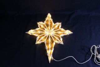 Rare Vintage 18 " Lighted Star Of Bethlehem Window Wall Nativity David 48 Lights