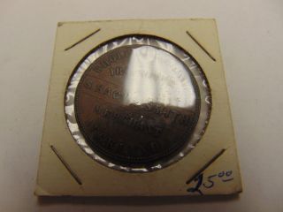 Old Rare Vintage Antique Token Medal Coin 1861 Prince Albert Auckland Iron Monge