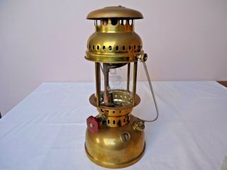 Rare Vintage Brass Optimus 200p Kerosene Pressure Lantern For Swedish Army
