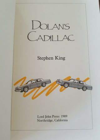 Rare Stephen King Proof Dolan 