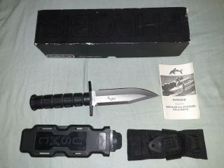 Phrobis 9010 Knife By Buck " Rare " Usmc Interchangeable Thumb Guards Made In Usa