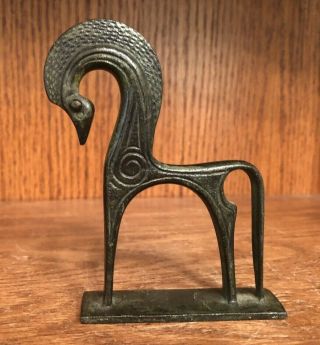Vintage Mid Century Copper Bronze Greek Horse Sculpture Frederick Weinberg