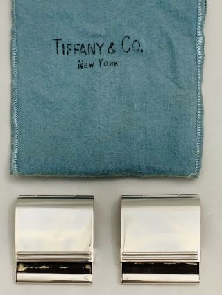 Rare Antique Pair Tiffany & Co.  Sterling Silver Matchbook Holder With Flip Tops 2