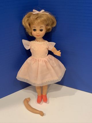 Vintage Penny Brite Type Clone Doll - 8.  5” Tall With Sleep Eyes Tlc Broken Arm