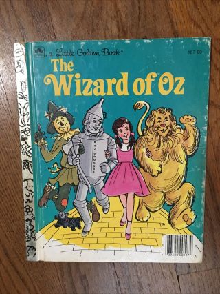 Vintage Little Golden Book The Wizard Of Oz Picture Book 1975 Mary Carey Scarce