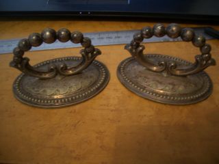Silver Plate Pair Off Entree Dishe Handles Fresh To Market Find