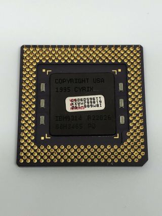 IBM Cyrix 6x86 L PR200,  CPU - GOLD TOP IBM26x86L - 150MHZ - 2.  8V Core Vintage Rare 3
