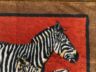 Hermes Beach Bath Towel Floor Mat Cotton Zebra Animal Interior Rare 3