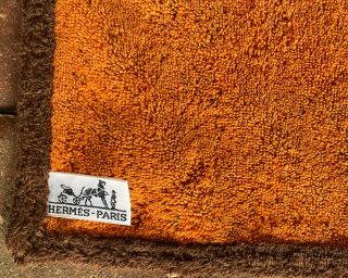 Hermes Beach Bath Towel Floor Mat Cotton Zebra Animal Interior Rare 6
