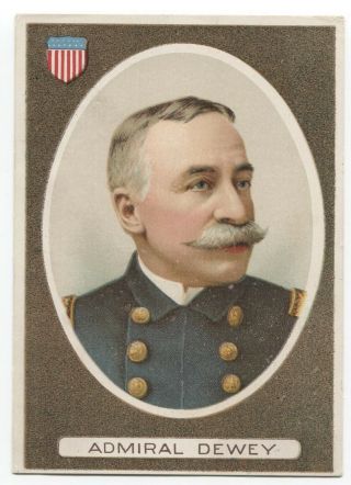 Admiral George Dewey Antique Trade Card 19th Century Henry Wolf Jr Ad Back