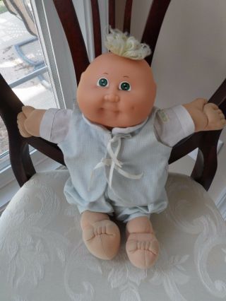 Vintage Cabbage Patch Kids Doll Girl Green Eyes Hair 1978 1982 Xavier Roberts