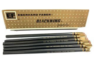 6 Vintage Eberhard Faber Blackwing 602 Pencils,  Box Unsharpened Rare