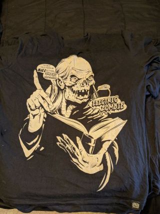Tales From The Crypt Shirt Medium Electric Zombie Horror Cryptkeeper 90s Rare.
