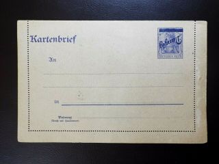 Local Deutsches Reich 1920 Post Card Overprint Danzig Signed Rare