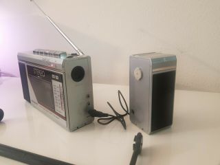 RARE Vintage Sanyo M - S200 Mini Boombox Separate Speaker Japan Radio As - Is/Parts 2