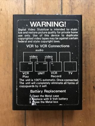 Digital Video Stabilizer For Vhs Vcr To Dvd Dvr Vintage Rare Old Stock