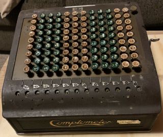 Vintage Antique Comptometer Felt & Tarrant Mfg Chicago Adding Machine