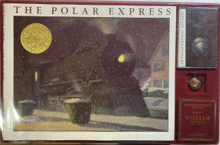 The Polar Express Book Cassette Gift Set Vintage 1989 Narrator William Hurt Bell