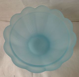 ❤️VINTAGE IMPERIAL GLASS RARE BLUE FROSTED LIDDED CANDY DISH STAMPED LOVELY❤️ 3