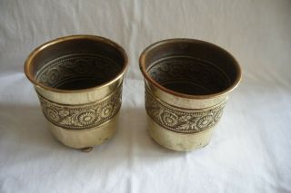 Vintage Small Brass Planters / Pot Holders.
