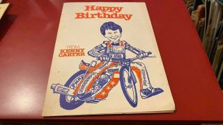 Kenny Carter - - - Halifax Dukes - - - Rare - - - Autographed - - Happy Birthday Card
