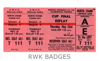 1968 Rare Fa Cup Replay Everton V West Brom @ Hillsborough Ticket