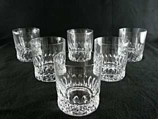 Rare Antique Baccarat Flawless Crystal 6 X Whiskey Tumbler W/ Deep Panel Cut