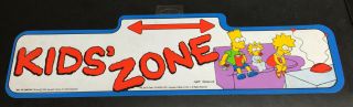 Ultra Rare 1990 Official Vintage The Simpsons Street Sign " Kids 