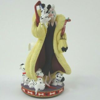 Rare Cruella De Vil Collectible Figurine Disney 101 Dalmatians Very Unique Piece