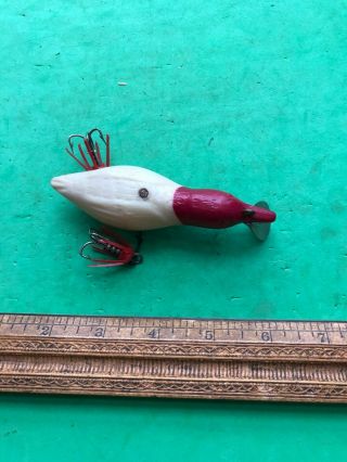 Vintage Novelty Duck Lure,  Rare Red White Color
