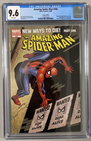 Spider - Man 568 Cgc 9.  6 Variant By John Romita Sr Very Rare Awesome Cvr