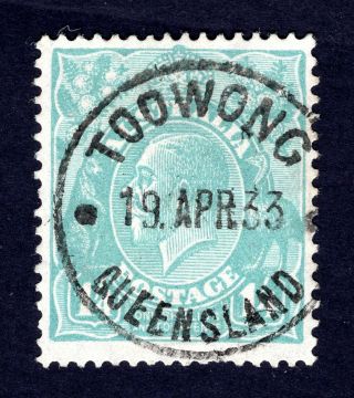Rare Toowong Postmark On Australia Kgv 1s4d Cofa Stamp Acsc 132b - Cv $25,