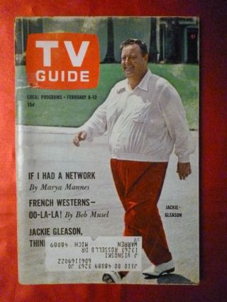 Detroit February 6 Tv Guide 1965 Jackie Gleason Man From Uncle Beverly Garland
