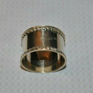 Rare Circa 1910 Goldsmiths & Silversmiths Co.  Ltd,  Sterling Silver,  Napkin Ring