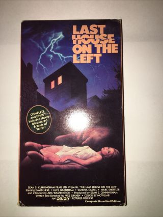 Last House On The Left (vhs,  1986) Horror Rare