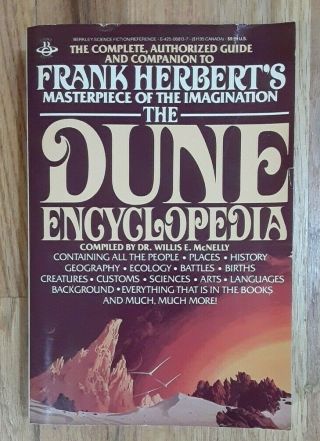 1st Printing The Dune Encyclopedia Trade Pb 1984 By Mcnelly Rare Frank Herbert