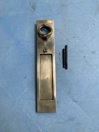 Vintage Brass Verticle Letter Plate Box With Knocker