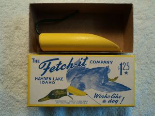 Vtg Nos The Fetch - It Company Dead Duck Water Retrieval Neck Lure W Box Made Usa